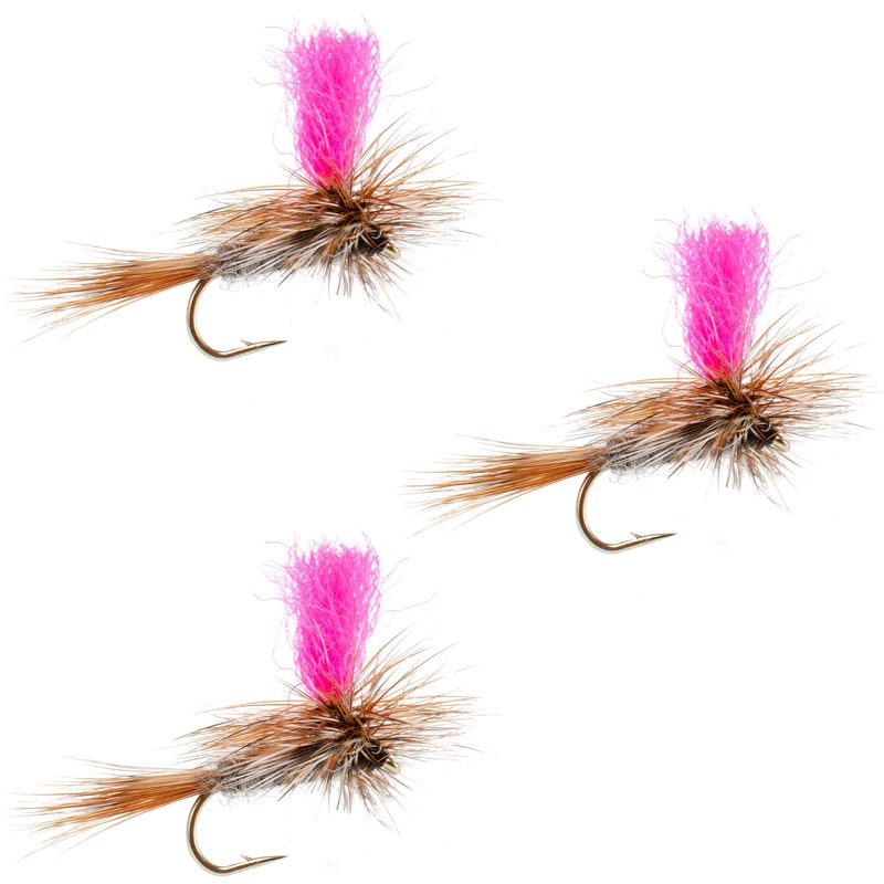 3 Pack Adams Hi-Viz Parachute Classic Dry Fly – Hook Size 10