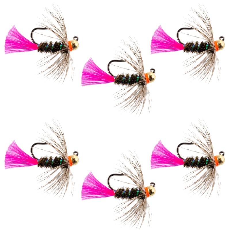 Tungsten Bead Jig Tactical Blow Torch Czech Nymph Euro Nymphing Fly – 6 Flies Size 10