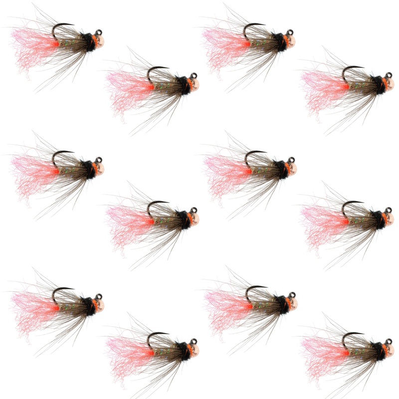 Tungsten Bead Jig Tasmanian Devil Tactical Czech Nymph Euro Nymphing Fly – 1 Dozen Flies Size 16