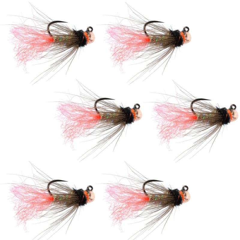 Tungsten Bead Jig Tasmanian Devil Tactical Czech Nymph Euro Nymphing Fly – 6 Flies Size 14