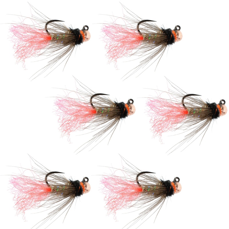 Tungsten Bead Jig Tasmanian Devil Tactical Czech Nymph Euro Nymphing Fly – 6 Flies Size 16