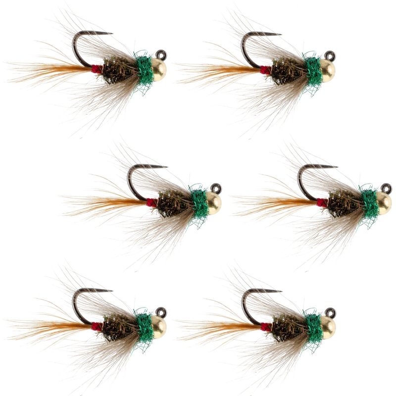Tungsten Bead Tactical CDC Frenchie Czech Nymph Euro Nymphing Fly – 6 Flies Size 16