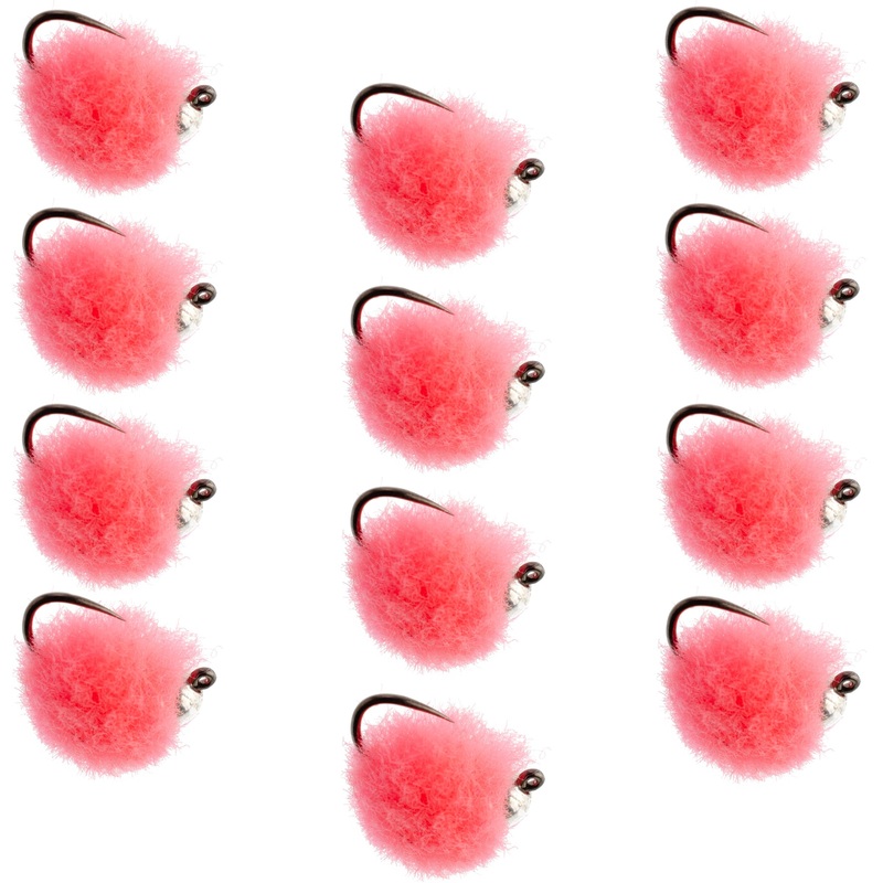 Tungsten Bead Tactical Euro Jig Egg Barbless Czech Nymph Fly – 1 Dozen Flies Size 16