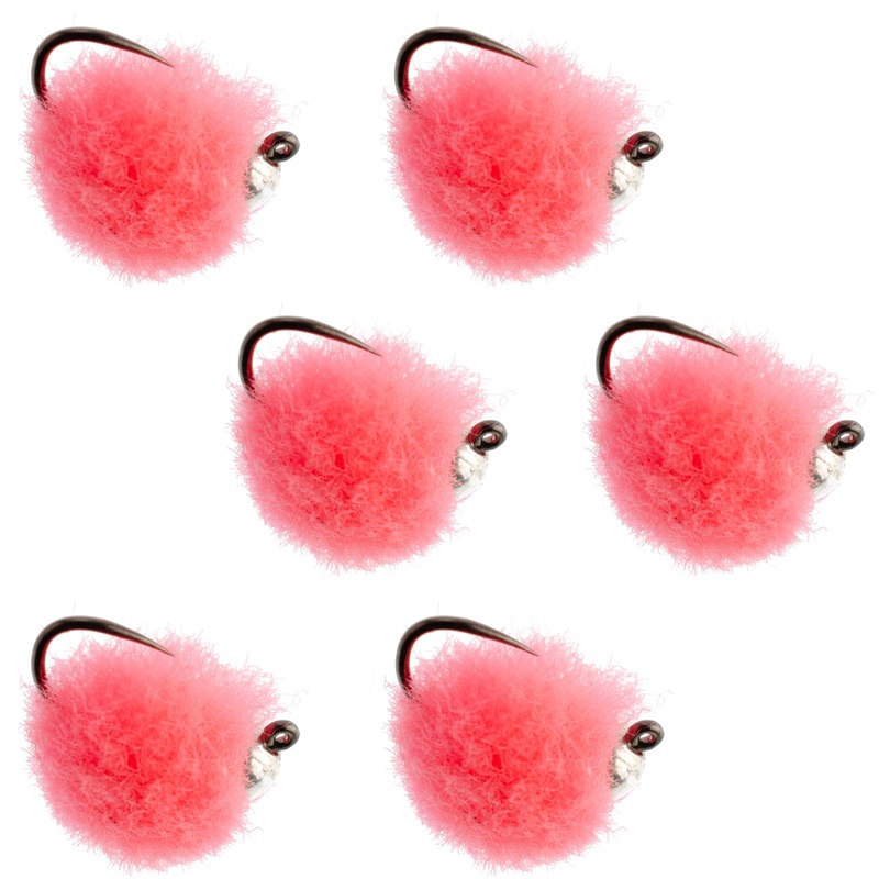 Tungsten Bead Tactical Euro Jig Egg Barbless Czech Nymph Fly – 6 Flies Size 16