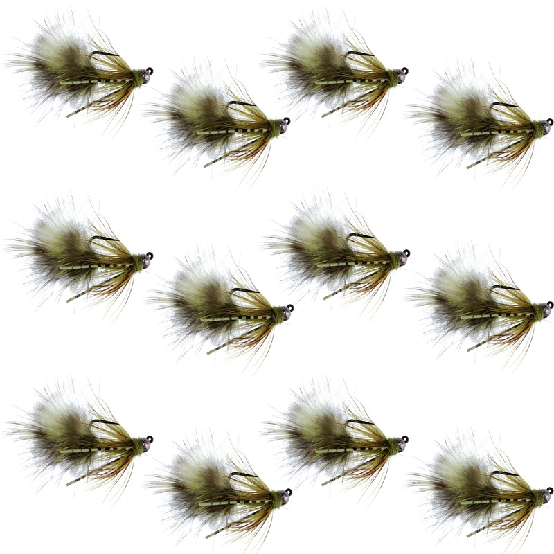 Tungsten Bead Tactical Mini Bugger Czech Nymph Euro Nymphing Fly – 1 Dozen Flies Size 8