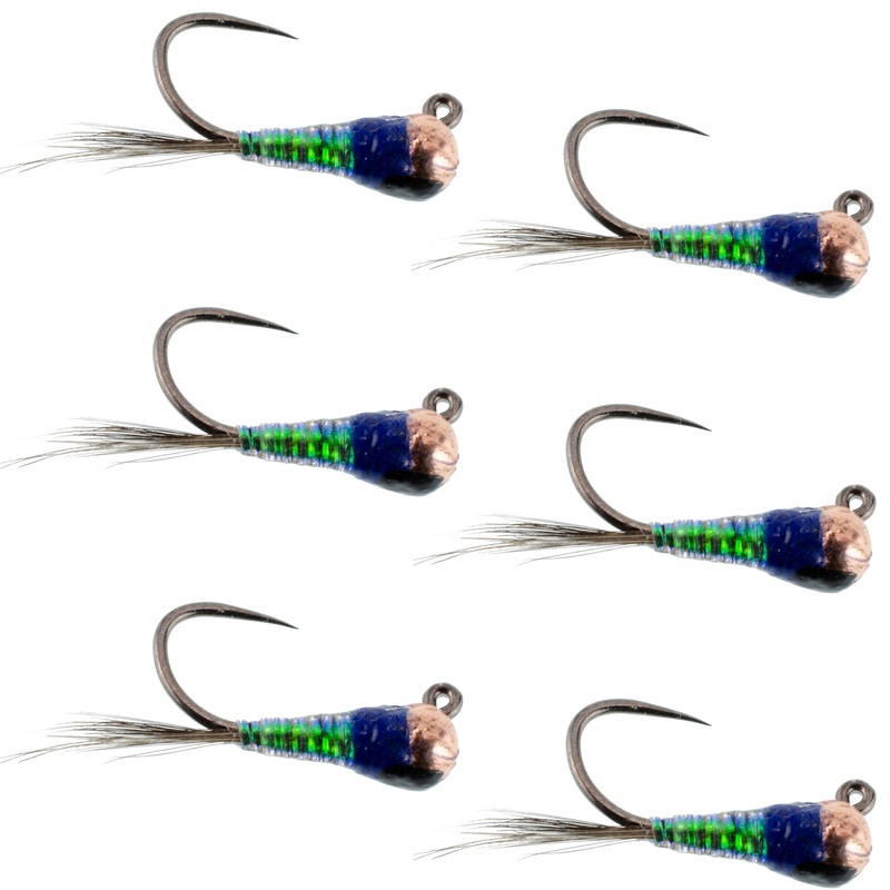 Tungsten Bead Gasolina Perdigon Tactical Jig Czech Euro Nymph Spanish Nymphing Fly – 6 Flies Size 18