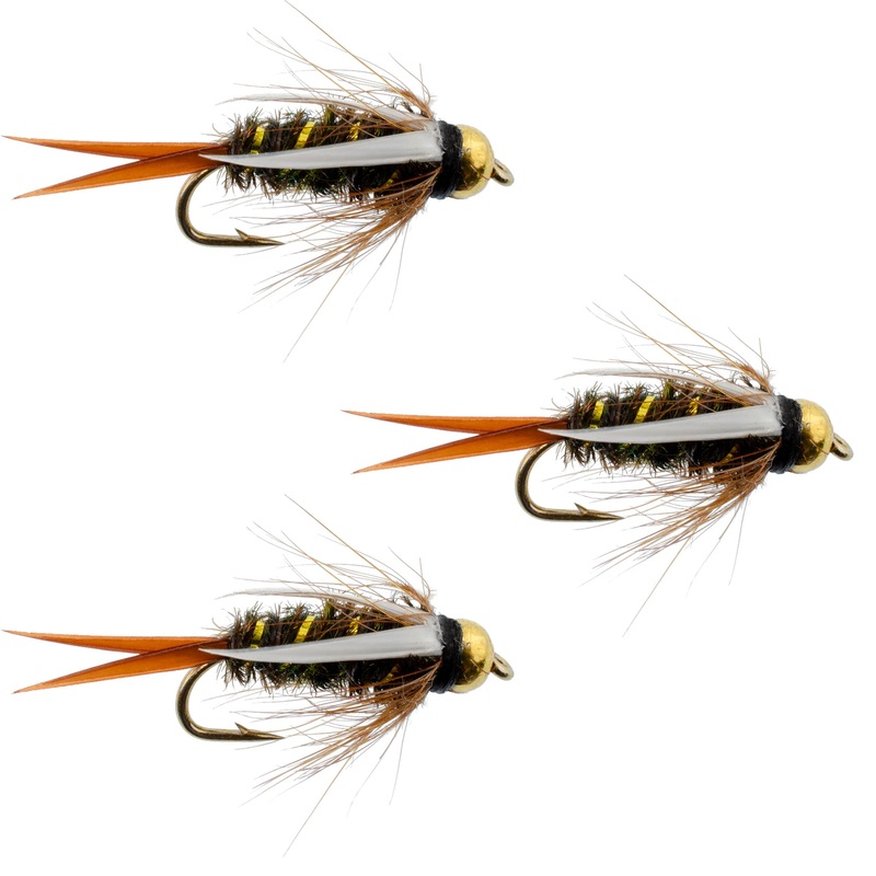 3 Pack Bead Head Prince Nymph Fly Fishing Flies – Hook Size 10