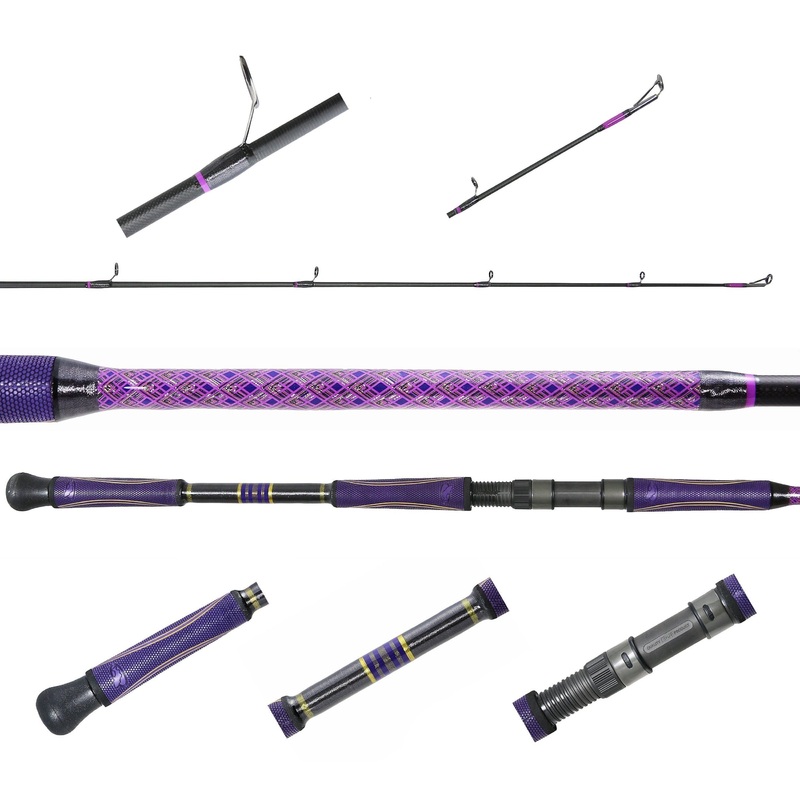 Jigging World MK2 7’6″ Custom Spinning Rod – Purple