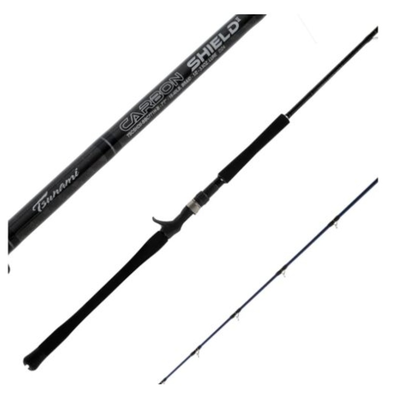 Tsunami Carbon Shield Big Bait Blue Casting Rods