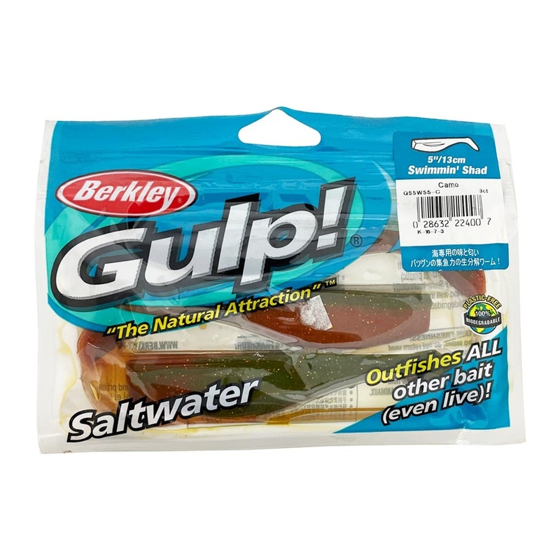 Berkley Gulp Swimmin Shad 5″ Soft Plastics
