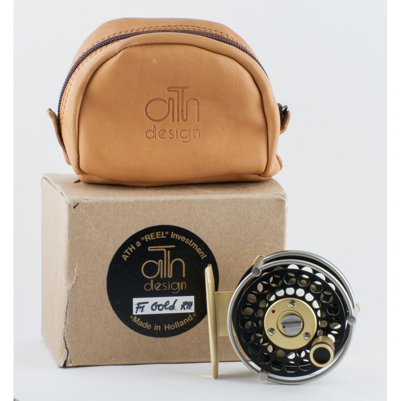 Ari ‘t Hart F1 Traun fly reel (gold) with spare spool