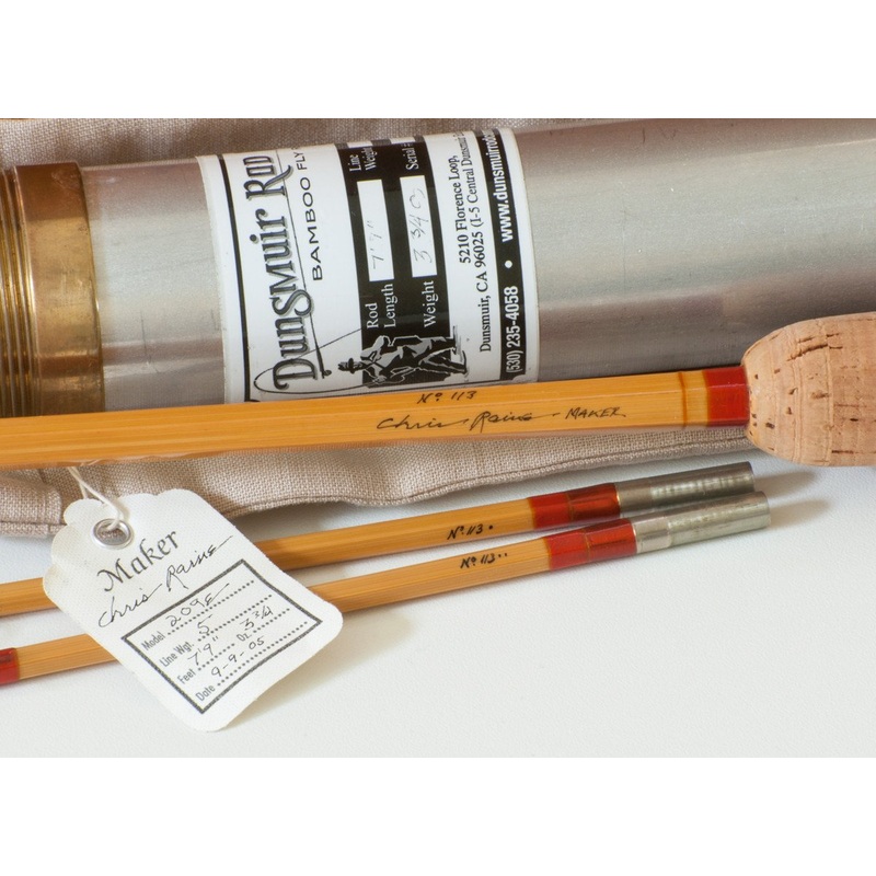 Chris Raine (Dunsmuir Rod Co) Model 209E 7’9″ 2/2 #5 Bamboo Rod