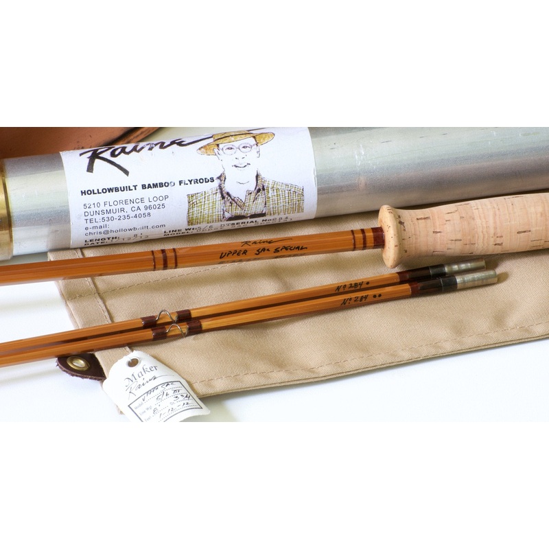Chris Raine (Dunsmuir Rod Co) “Upper Sac Special” 8′ 2/2 #5/6 Bamboo Rod