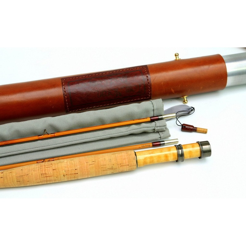 Tom Moran Bamboo Fly Rod 7′ 2/2 #4 with Leather Tube