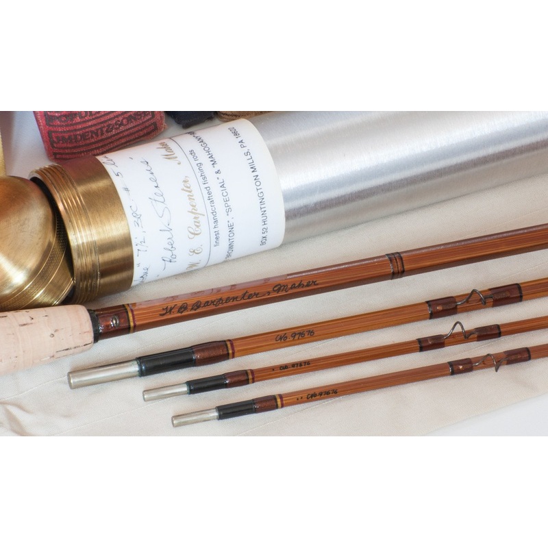 Walt Carpenter Browntone 7’6 3/2 5wt bamboo rod