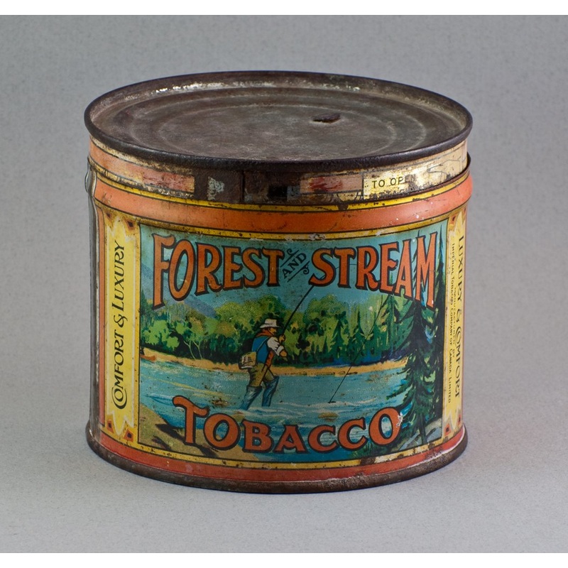 Forest and Stream Tobacco Tin – Round