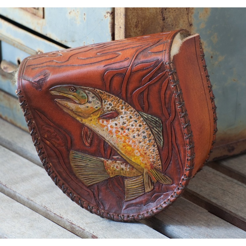 Annie Margarita Leather Reel Case – Brown Trout