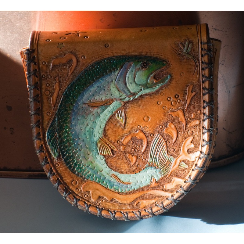 Annie Margarita Leather Reel Case – Shooting Star