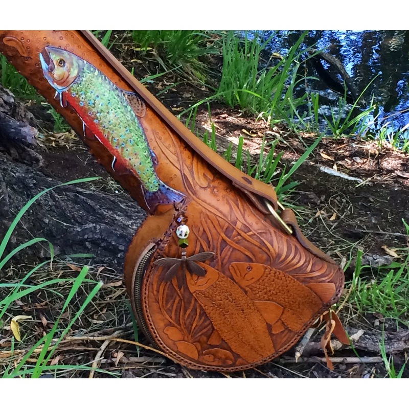 Annie Margarita Leather Rod & Reel Combination Case