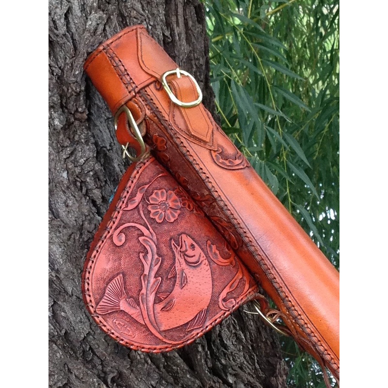 Annie Margarita Leather Backpack-Style Rod & Reel Case
