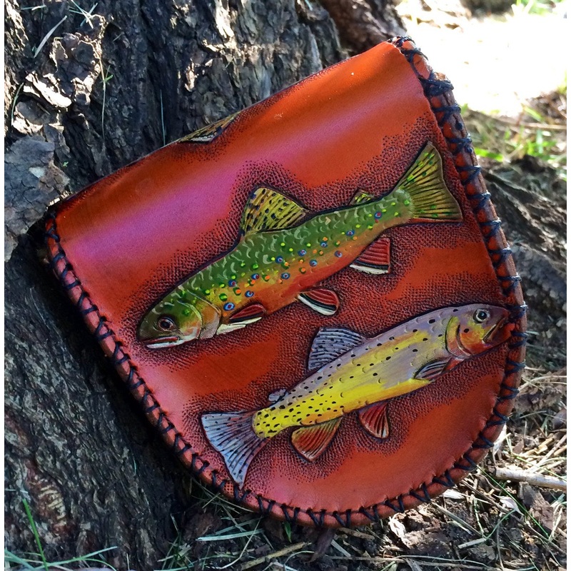 Annie Margarita Leather Reel Case – “Native Americans”