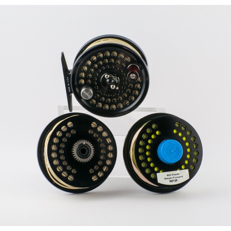 Abel TR-2 fly reel and two spare spools