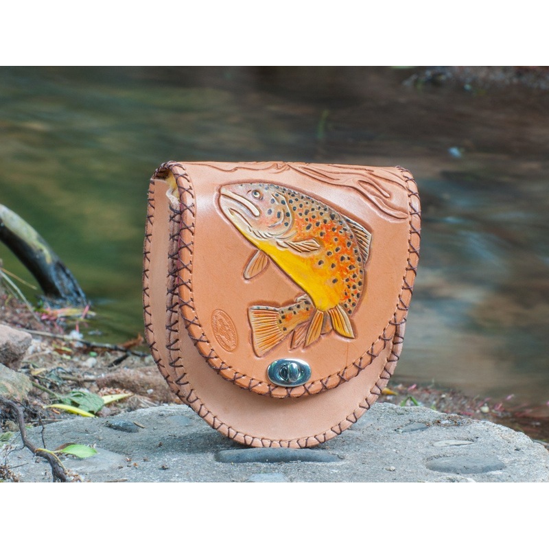 Annie Margarita Leather Reel Case – “Emerger”
