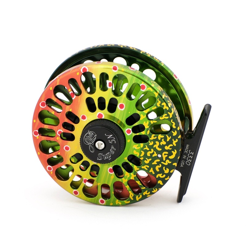 Abel Super 5N fly reel and spare spool – Brook Trout